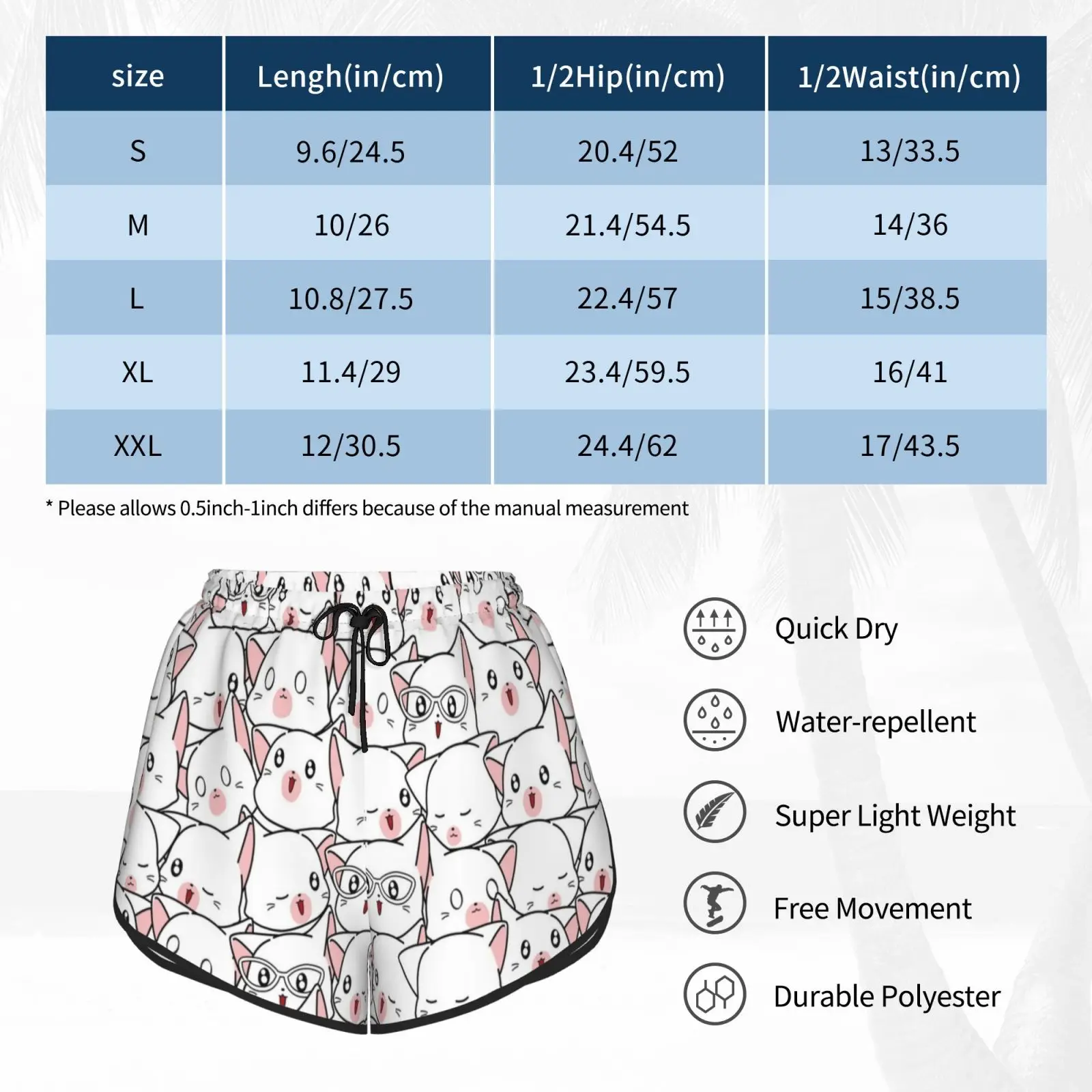 

Kawaii Cute Cat Faces Swim Shorts Women Beach Shorts Kawaii Kawaii Cute Kawaii Cat Kawaii Cute Cats Cat Lovers