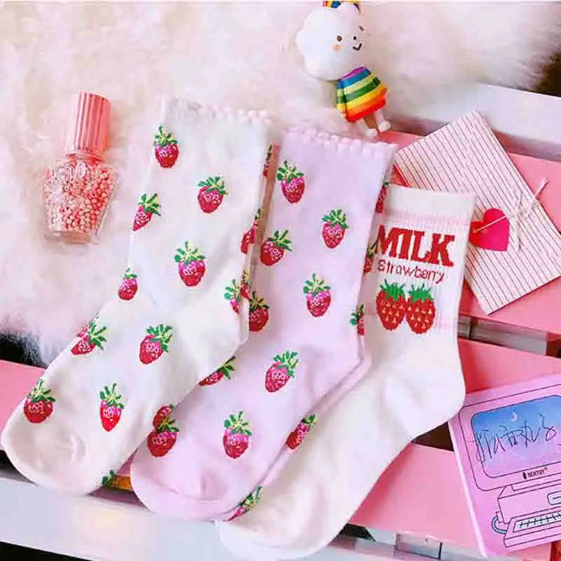 Женские Длинные хлопковые носки в японском стиле | Женская одежда