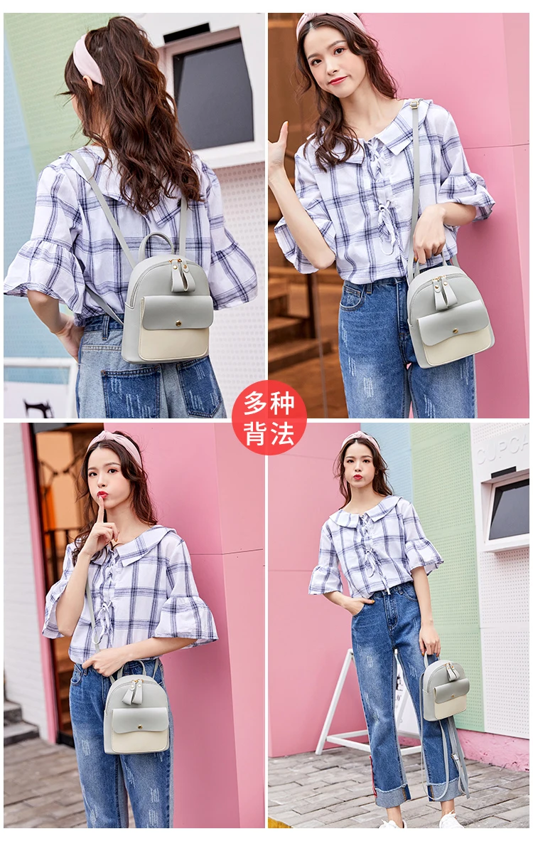 POMELOS Fashion Mini Backpack Women New Arrival Girls Backpack PU Leather Function Backpack Purse Shoulder Crossbody Back Bag