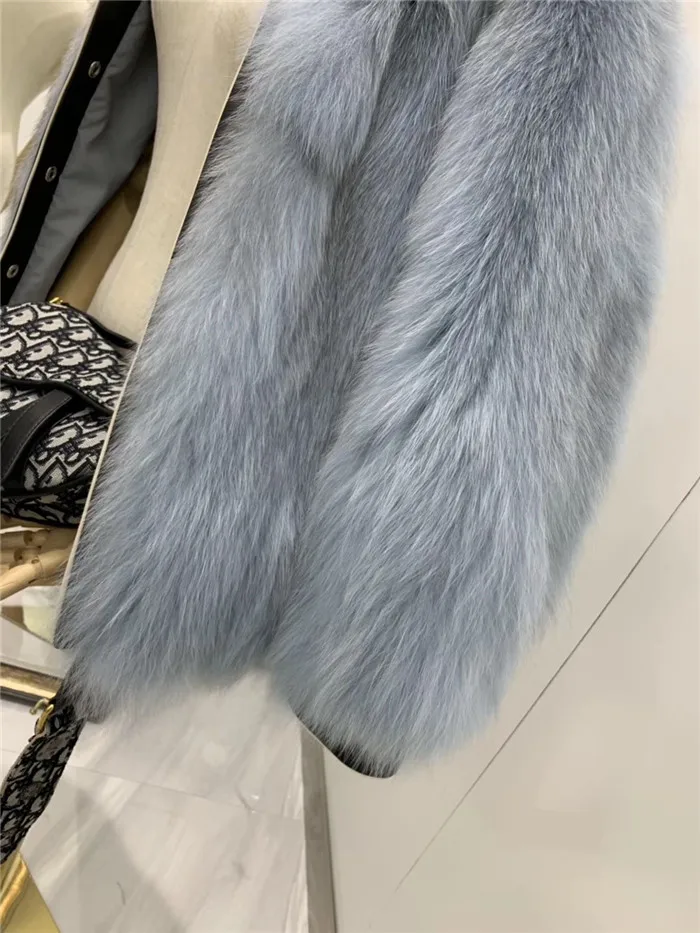 Abrigos mujer invierno шуба из натурального Лисьего меха женская зимняя короткая Повседневная мотоциклетная Лоскутная куртка из натуральной кожи Верхняя одежда