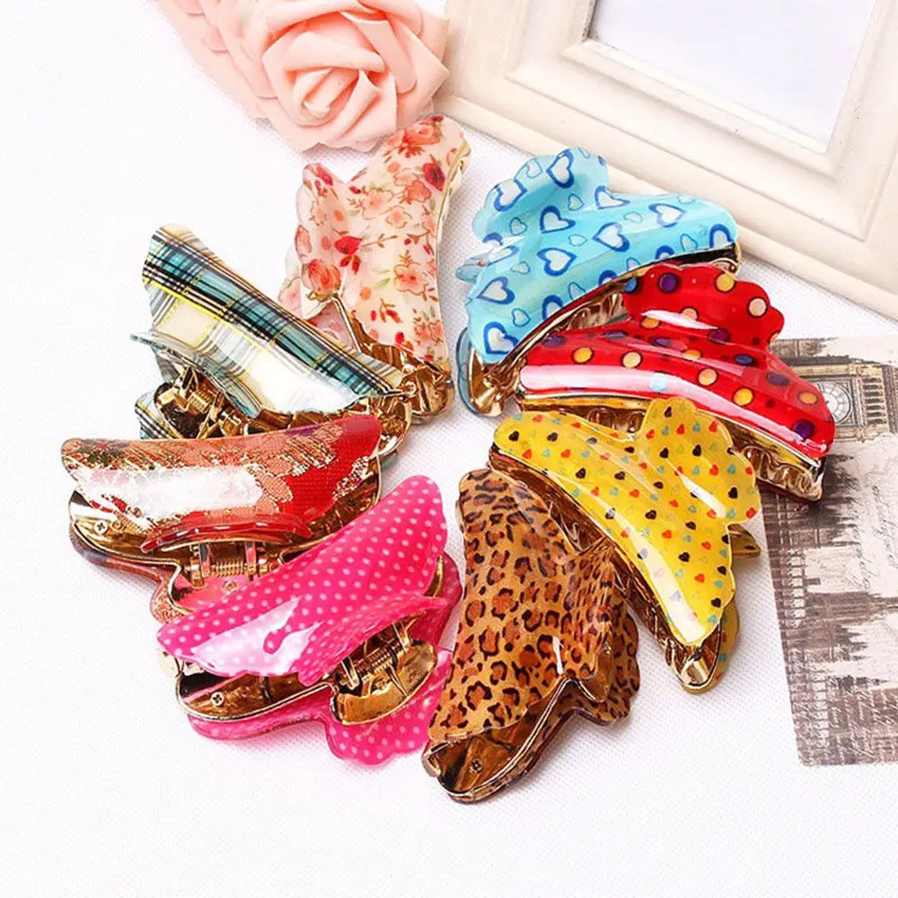 Модные новые женские заколки для волос с большим цветком краба аксессуары