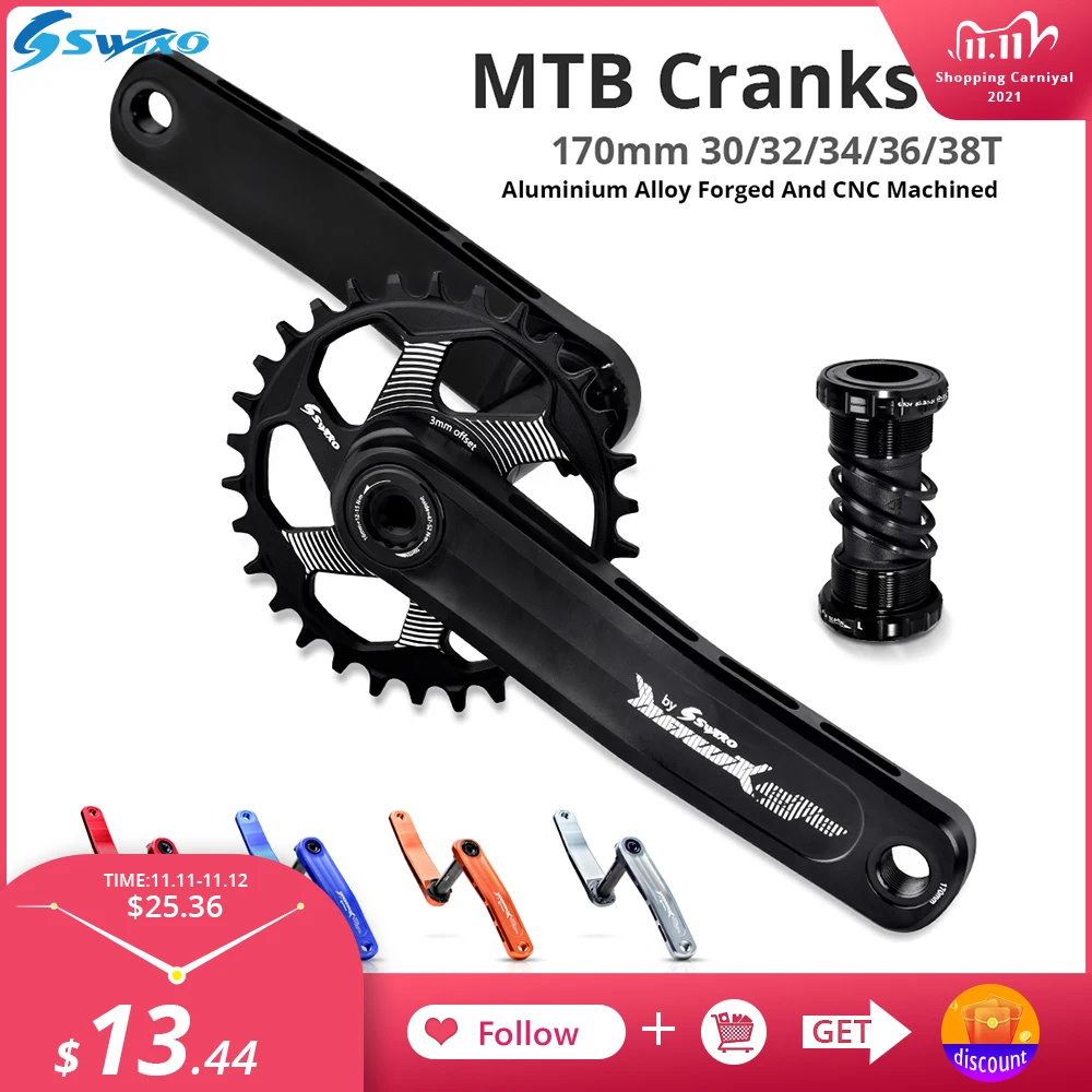 Задняя кронштейн для велосипеда Shimano SRAM XX1, 170 мм, 32T, 34T, 36T, 38T - изображение