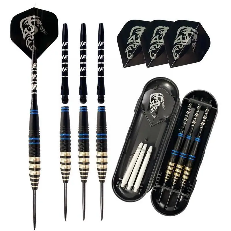 

3pcs/set Professional Hard Dart Total Length 16.5cm Barrel Shaft Steel Darts Flights Dart Dart Aluminum Tungsten Toy Darts D0Q8