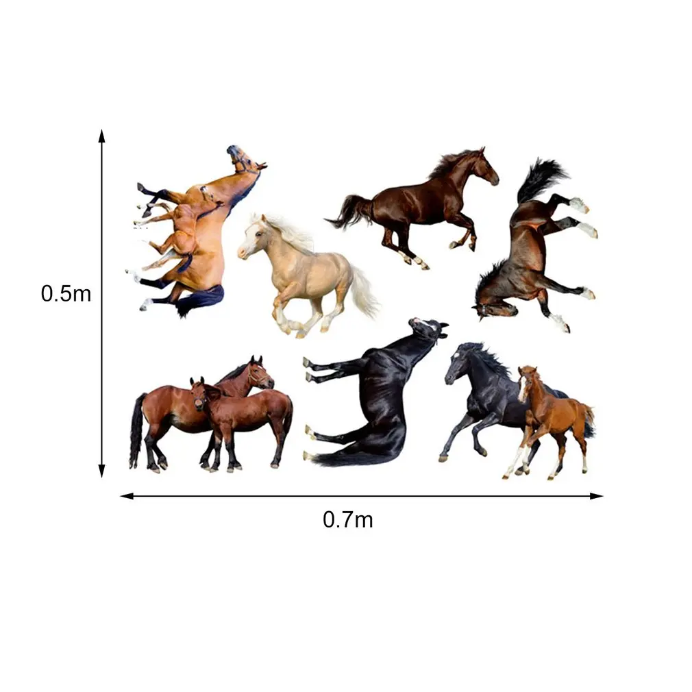 

3D Wall Stickers Horses Luminous Stickers For Kids Room Home Decoration For Bedroom Cartoon Animals Wall Paper Poster Home Decor