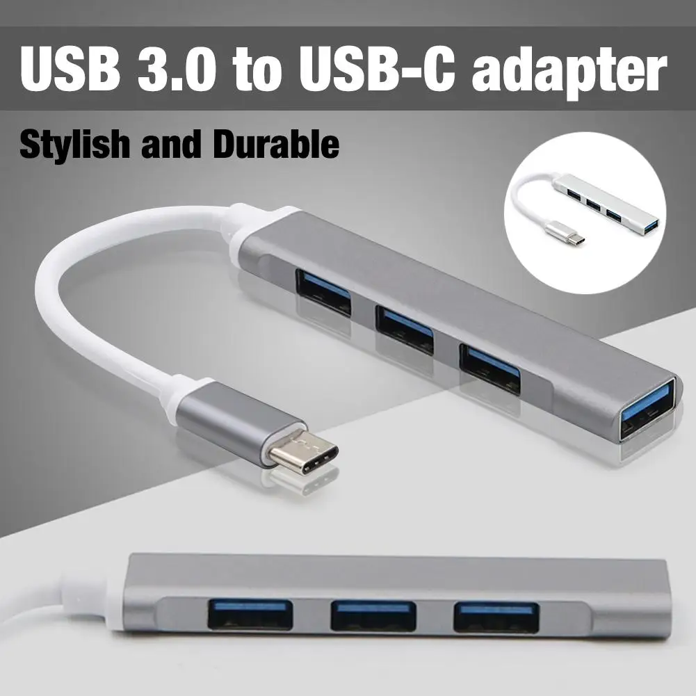 

USB C Hub USB Type C To 4 Ports USB 3.0 Hub Adapter Slim Data USB Hub Compatible For MacBook Pro
