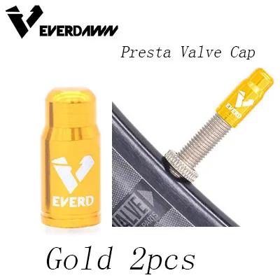 gold presta 2pcs 1 пара 5 цветов дорожное колесо горного велосипеда покрытый протектор Schrader французская шина пылезащитный велосипедный колпачок на клапан PRESTA пылезащитный чехол - Цвет: gold presta 2pcs