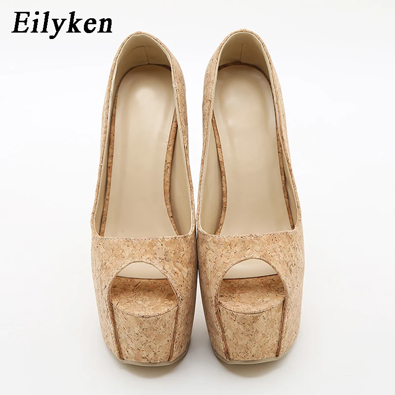 Eilyken/Новинка 2022 года Пикантные удобные туфли-лодочки на платформе Женские ультра