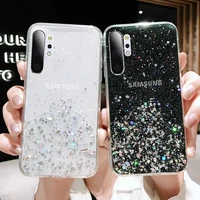 gradient flashing star phone case for samsung galaxy a51 a71 a50 s10 s9 s8 plus s10e note 10 transparent tpu bumper soft cover