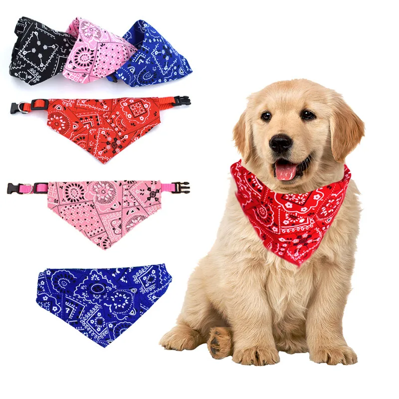 

Pet Dog Triangular Bandage Puppy Cat Scarf Bandana Collar Bibs Adjustable Cat Neck Decor Dress Up Birthday Party Adjustable