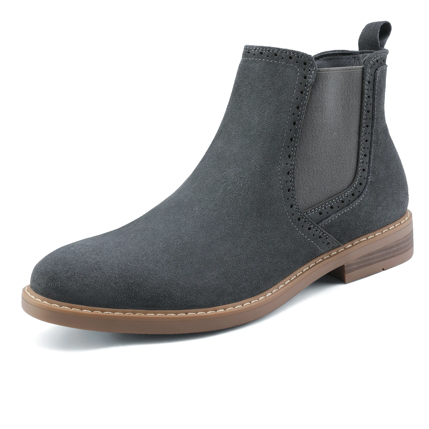 Grey Mens Boots Men's Shoes Suede Ankle Chelsea Winter Men Male Comfortable Shoe - Цвет: Grey