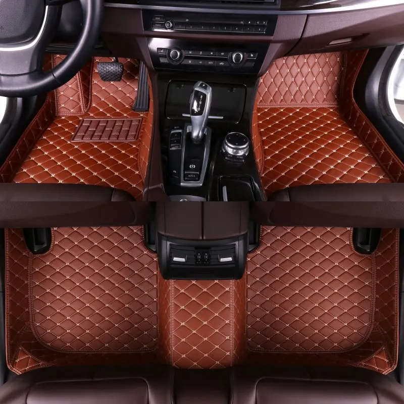 High-quality Leather Car Floor Mats for NISSAN Armada Altima Dualis Juke Frontier Fuga Leaf March Note Car Accessories Carpet
