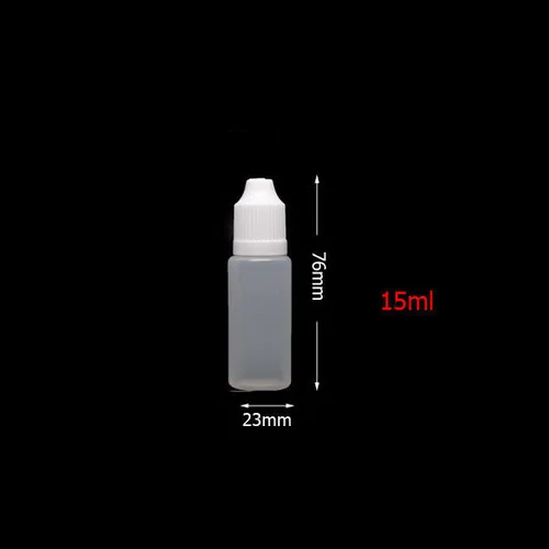5 шт 15 мл пластиковый PE Vape флакон для сока флакон-капельница жидкостей с длинным