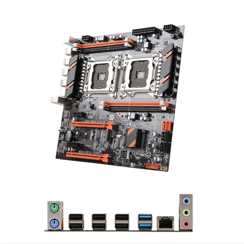 U50D X79 Dual CPU Motherboard LGA 2011 E-ATX Main Board USB3.0 SATA3 PCI-E 3.0 16X NVME M.2 SSD Support Xeon processor | Компьютеры и