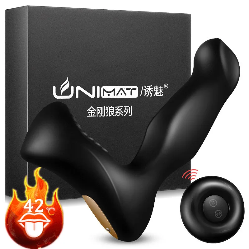 Беспроводной Телескопический массажер простаты с дистанционным управлением и нагревом, вибратор, пробка, вибратор, Анальная пробка, секс-игрушки для мужчин, геев