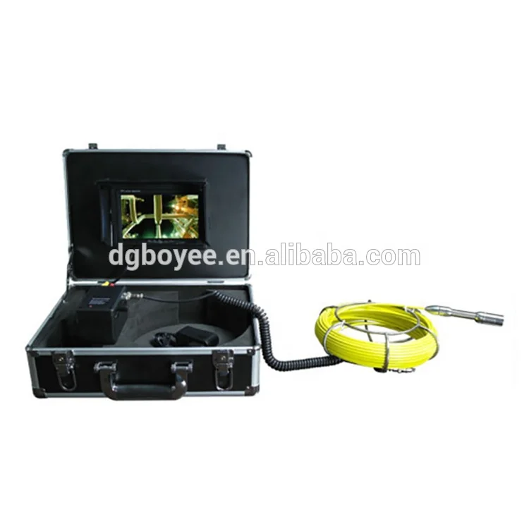 

7-inch display 20M fiberglass cable semi-automatic electronic pipeline detector sewer pipe inspection camera system