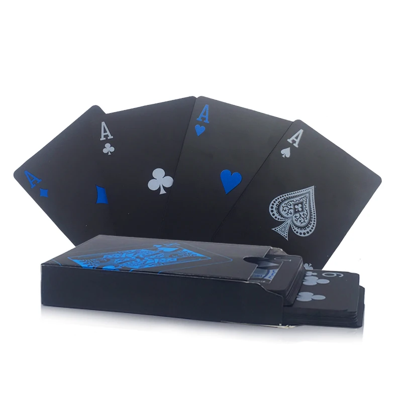 Набор Игральных Карт из ПВХ водонепроницаемые пластиковые черного