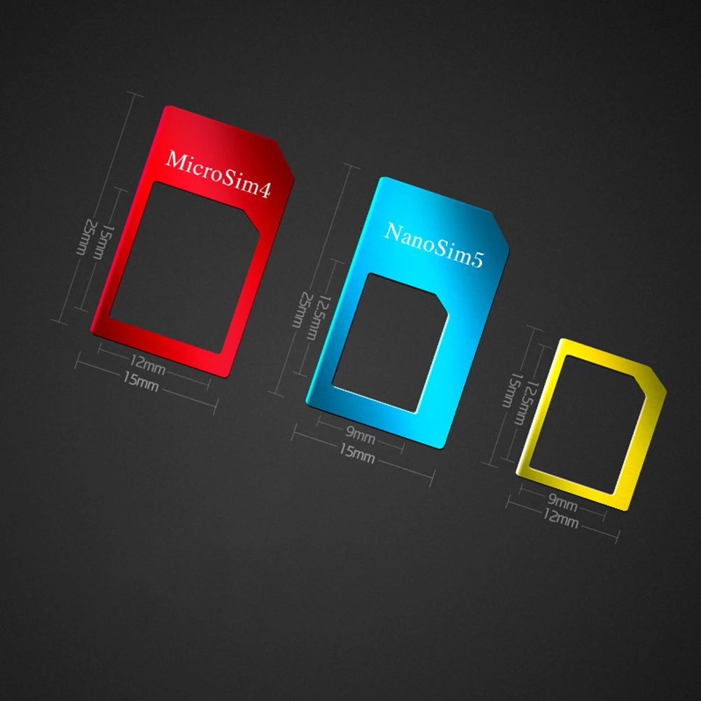 3 типа адаптер для сим карты комплект разъемов универсальный пластик высокое