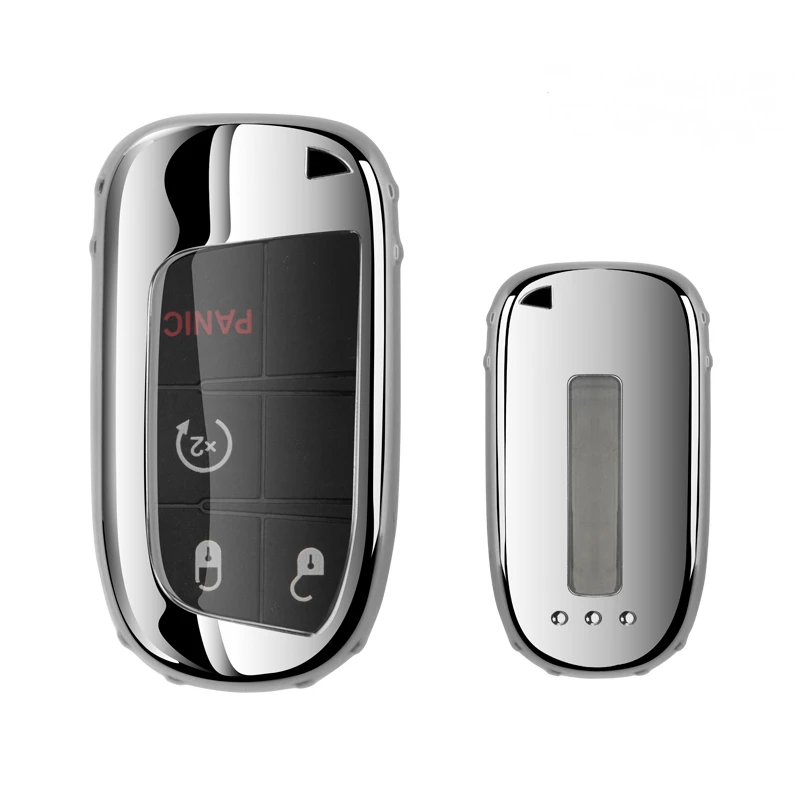 Красивый мягкий TPU чехол для автомобильного смарт ключа полное покрытие Jeep Renegade