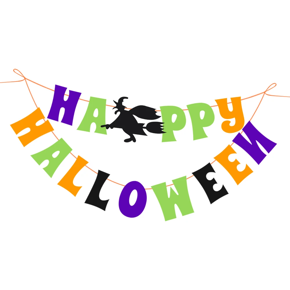 Вечерние воздушные шары Хэллоуин Декор набор висячие буквы призрак Круглая