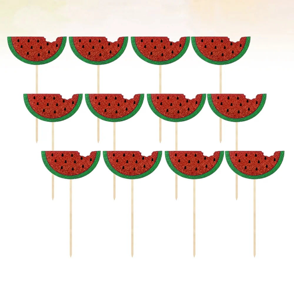 12 шт в 1 мешок Фрукты Арбуз вставка тег торт топперы капкейки вечерние украшения