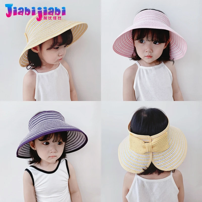 Стильная летняя соломенная шляпа для детей принцесс путешествий с большими
