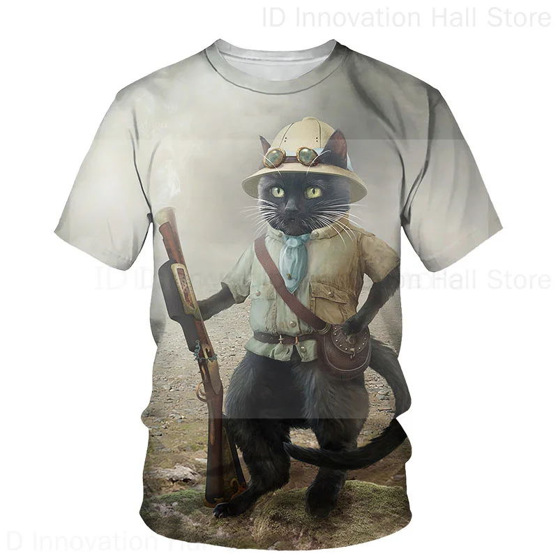 

Модная трендовая, новая и интересная, крутая 3D рубашка с котом, супер дышащая, универсальный топ в стиле Харадзюку унисекс