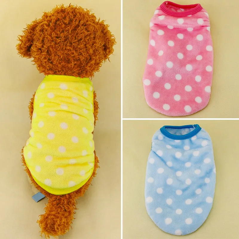 Зимний флисовый жилет для маленьких собак милые свитеры щенков и котят пальто