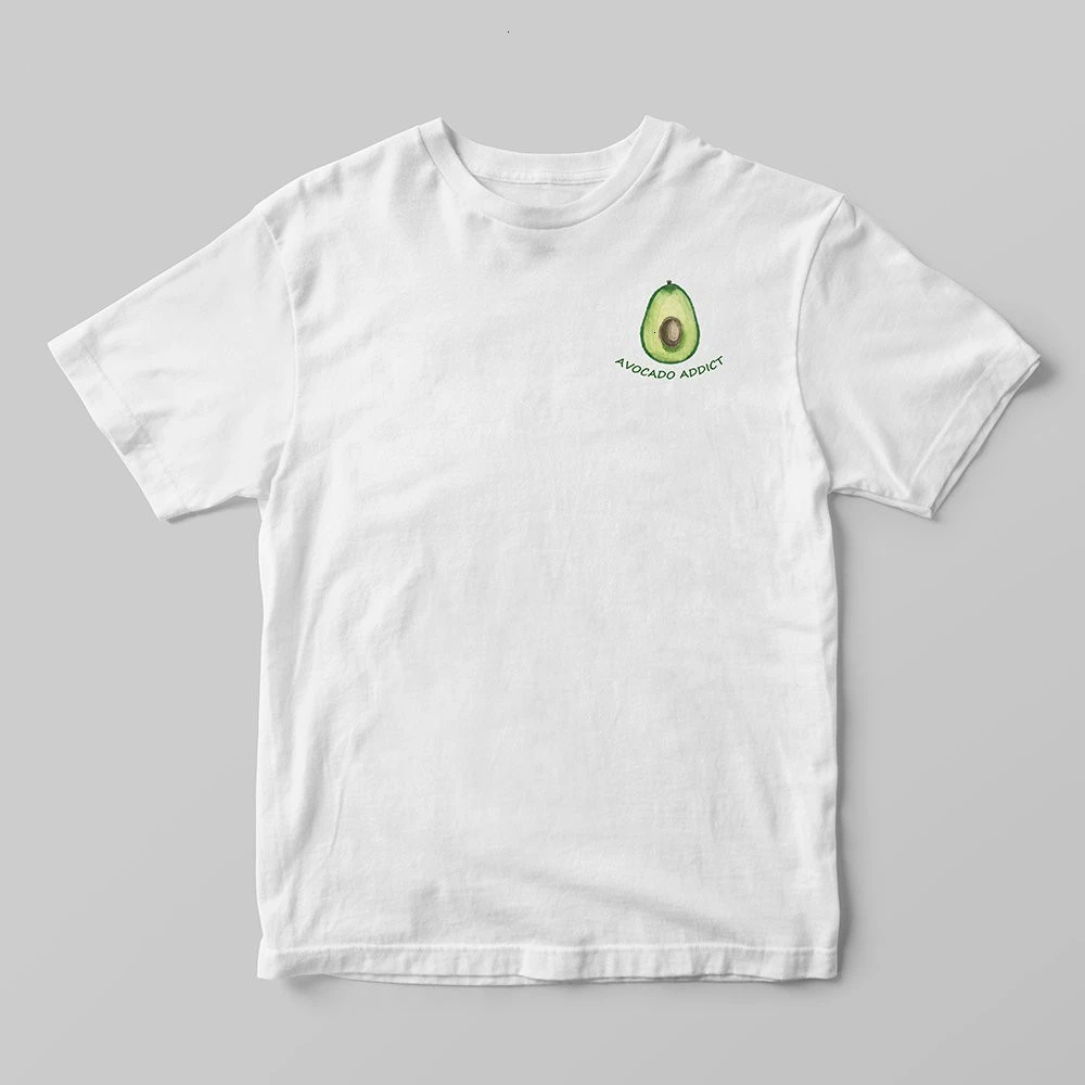 

Симпатичная женская футболка с фруктами авокадо, Харадзюку, эстетика, каваи, корейский стиль, размера плюс, хлопок, короткий рукав