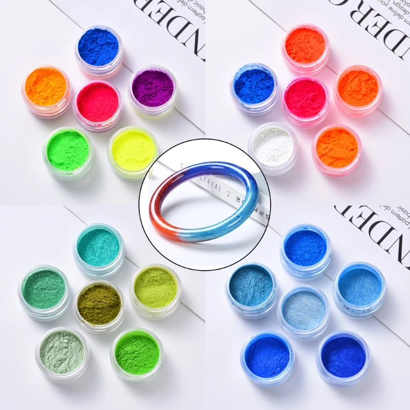 

6/24 Colors Cosmetic Grade Pearlescent Mica Powder Epoxy Resin Dye Pearl Pigment DIY Crafts Jewelry Making Accessories