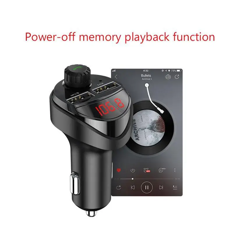 

Новинка автомобильное зарядное устройство FM-передатчик Bluetooth автомобильный аудио MP3 плеер TF карта Автомобильный комплект а двойное зарядно...