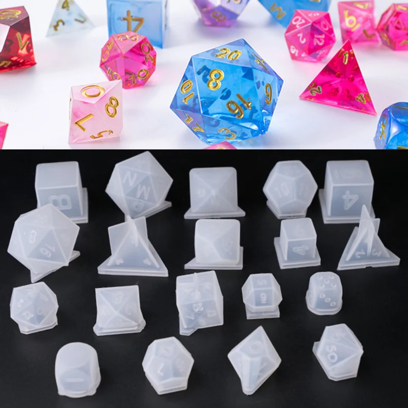 

Irregular Resin Mold Dice Epoxy Resin Molds Cone Resin Molds Silicone Mould Making DIY for Digital Game