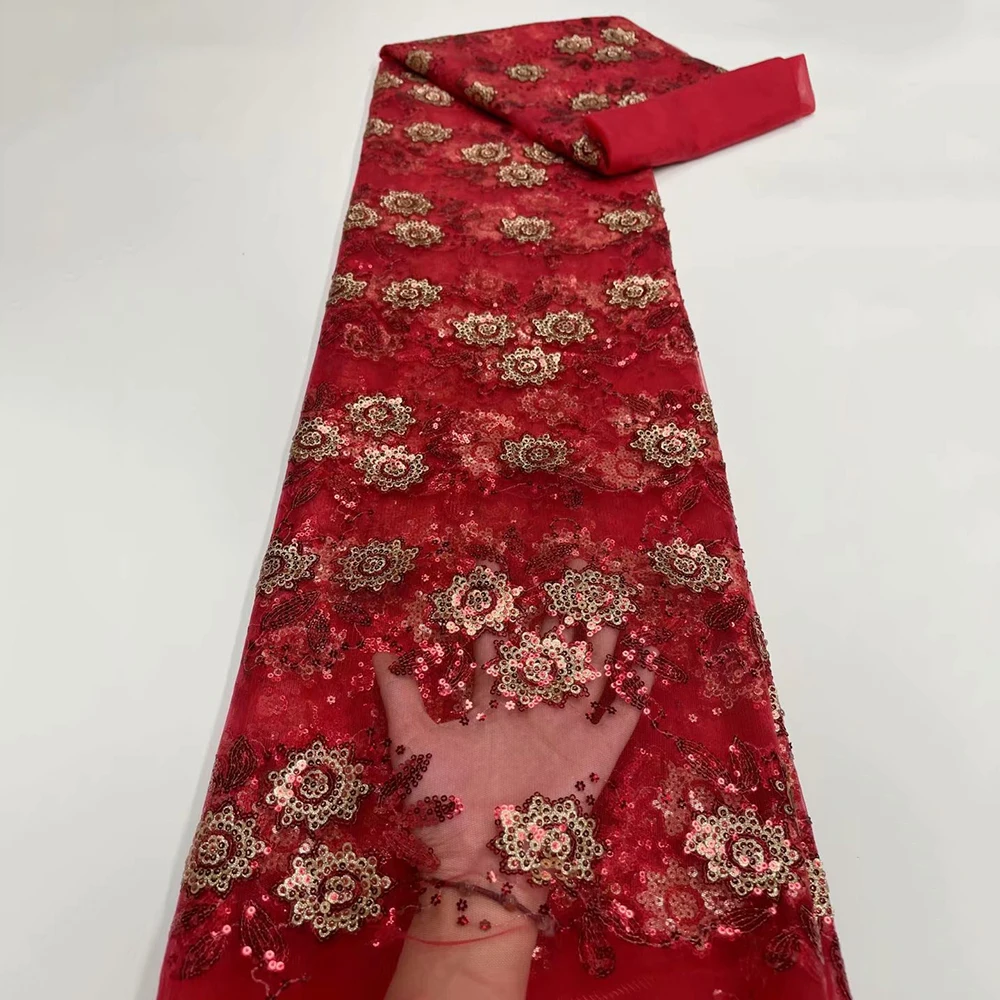 Африканская кружевная ткань 2021 высококачественный материал французские блестки