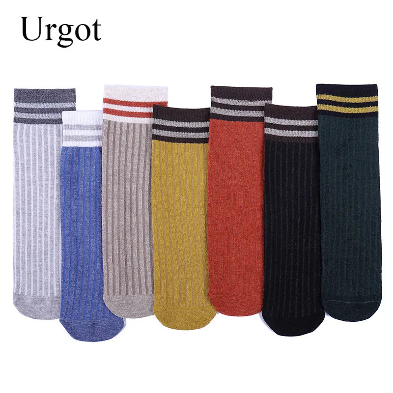 

Urgot 5 Pairs Women Socks Spring Autumn Pile Female Tube Cotton Socks Cute Lady Sweat-absorbent Warm Comfort Socks Meias Hosiery