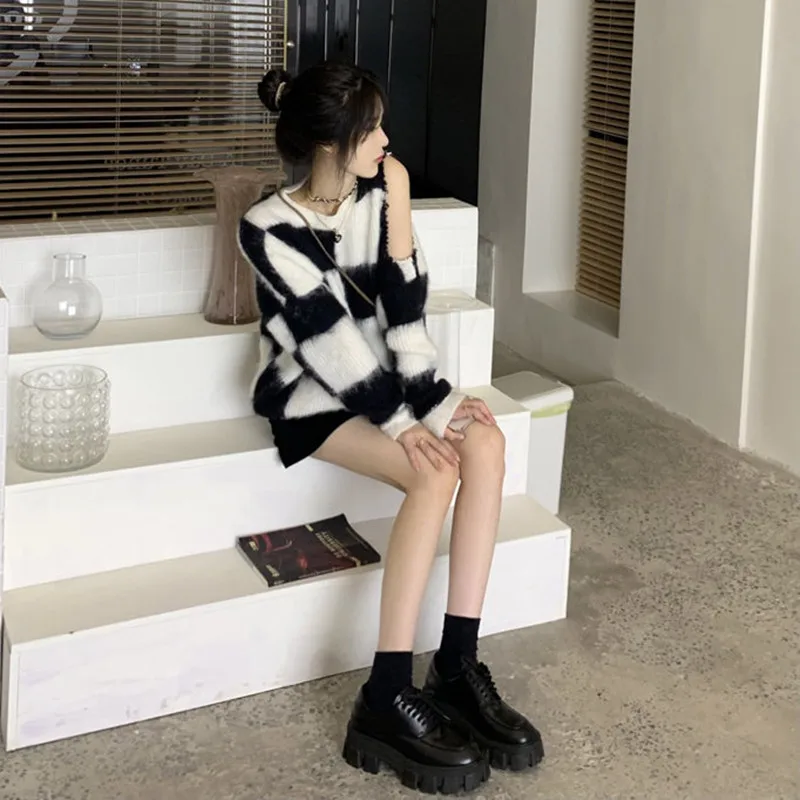 

Autumn New Cashmere Sweater Coat Women Korean Style Cardigan Women Fashion Spring Sweater Female Long Cardigans Knitting Outfit