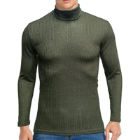 2022 autumn men casual fleece turtleneck sweaters mens winter fashion warm male knitwear comfortable sweater