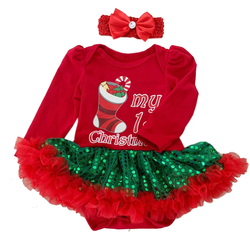 Лидер продаж Рождественский костюм для малышей Комбинезоны маленьких мальчиков