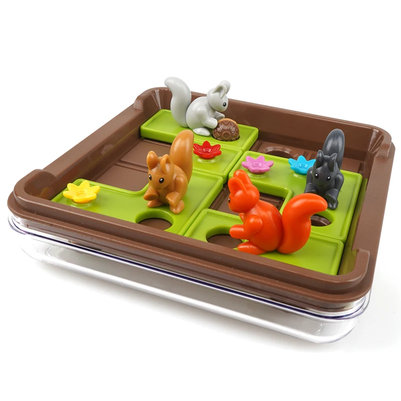 

Crazy Squirrel Kids Puzzle Portable Table Mindfulness Training Brain Game Toys Logic Board Game Exercise Memory squirrels go nut