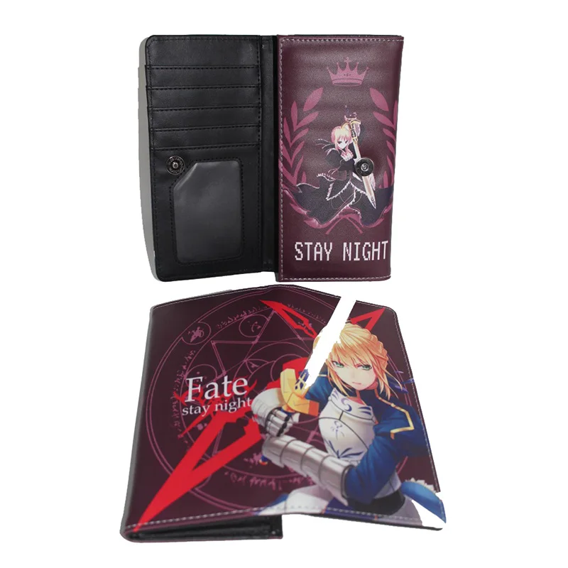 Аниме Fate Stay Night Длинный кошелек Zero держатель для карт с кнопкой женщин и мужчин