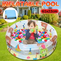 3 ring 61x22cm children inflatable pool baby swimming pool fishing ocean ball bath tub kids water play fun outdoor indoor