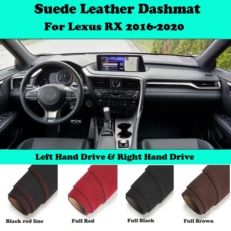 

For Lexus RX RX350 RX200T RX450H 2016-2020 Suede Leather Dashmat Dashboard Cover Pad Dash Mat Carpet Car-Styling Accessories