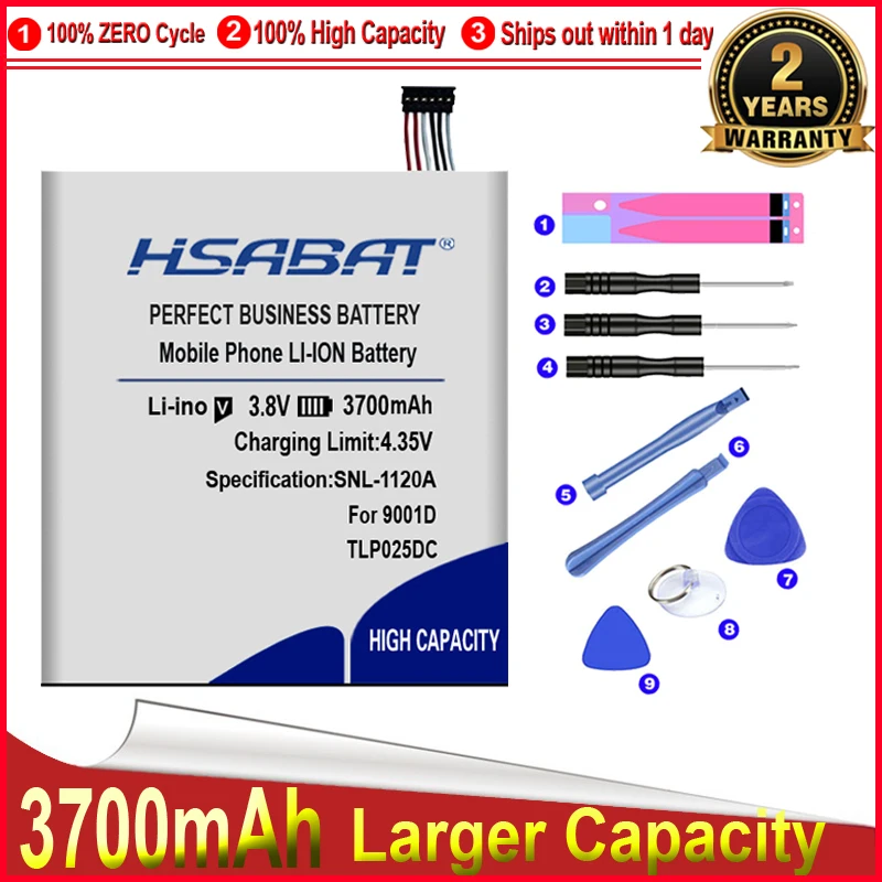Аккумулятор HSABAT 0 цикл 3700 мАч TLp025DC /TLp025D2 для Alcatel Pixi 4 6 OT 9001A 9001X 9001D 8050D|Аккумуляторы
