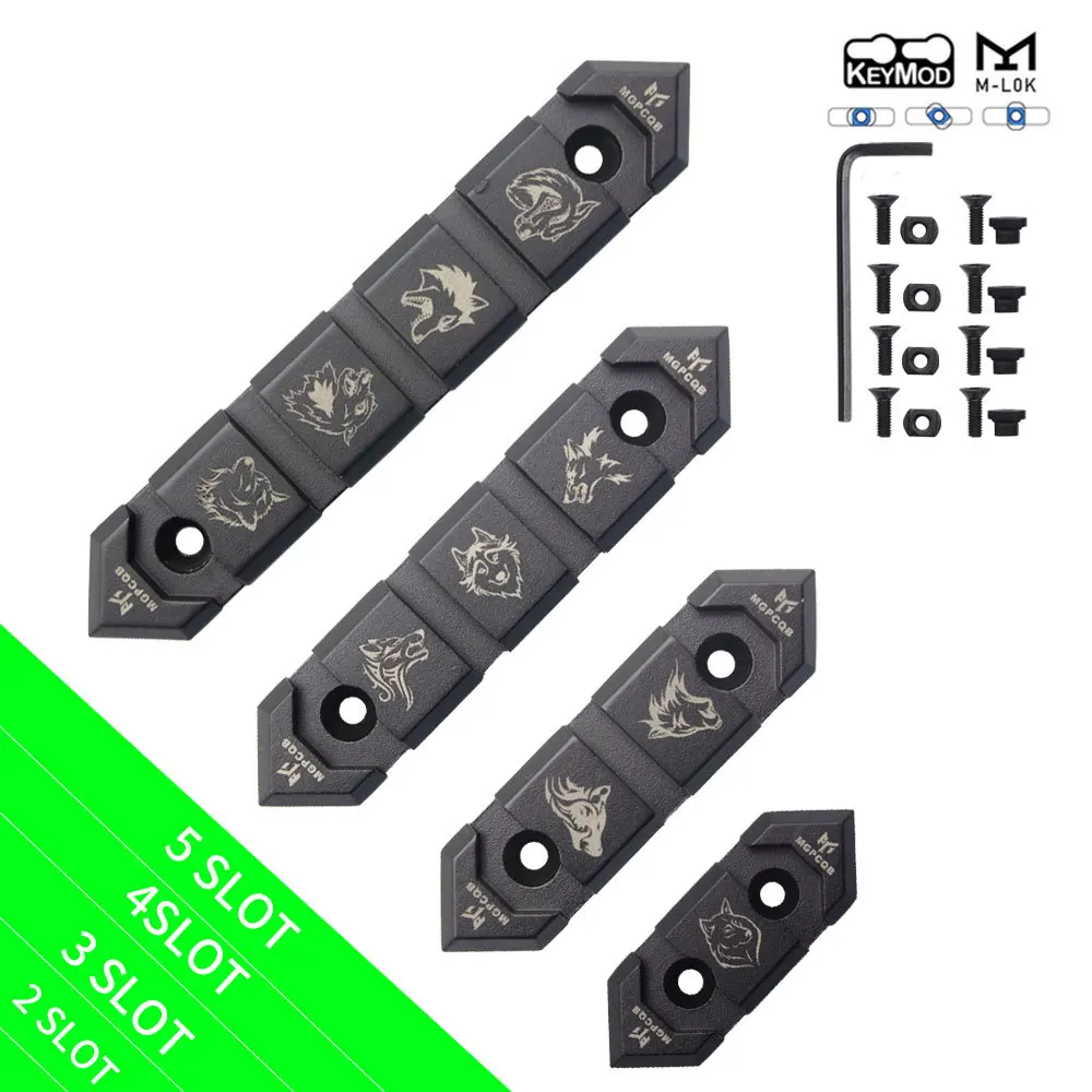 

Tactical M-LOK KeyMod Rail Section 2/3/4/5 Slots Picatinny Rail Panels ACR Rail Sections Gun Hunting Accessories