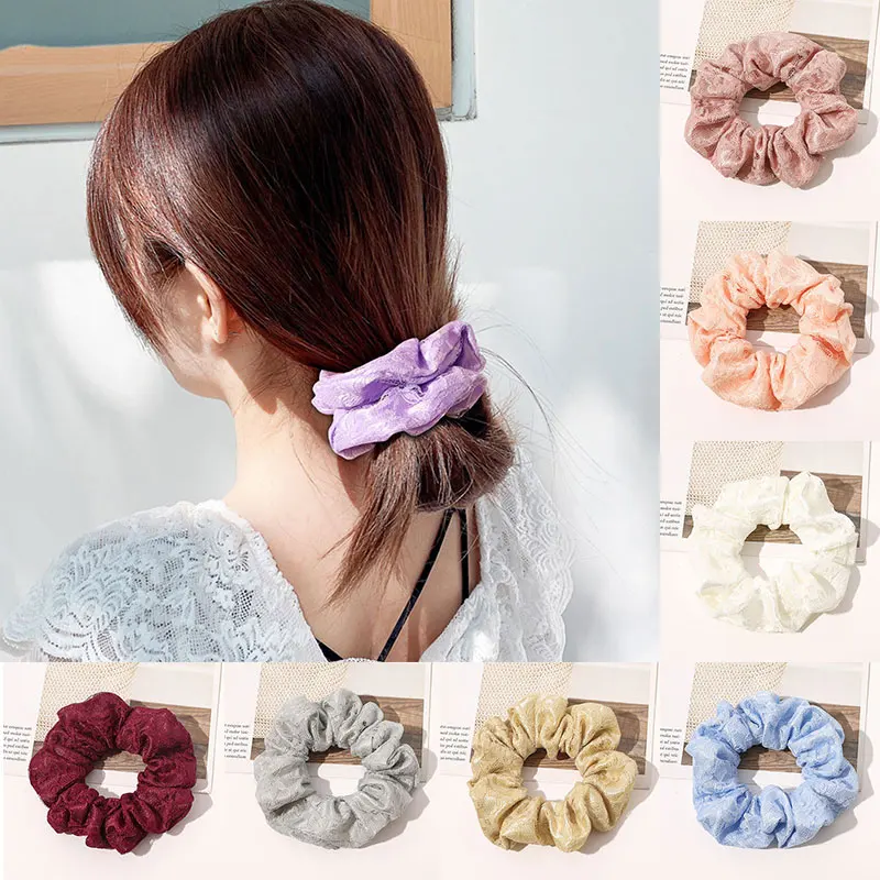 

Double Layers Lace Elastic Hair Bands Splice Hair Ring Ponytail Hair Rope Lace Elastic Hair Rubber Band Hair Ties Headdress Hot