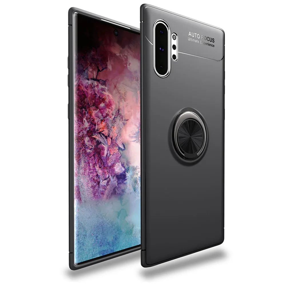 Для samsung Note 10 Чехол Plus роскошное кольцо мягкое силиконовое покрытие чехол для