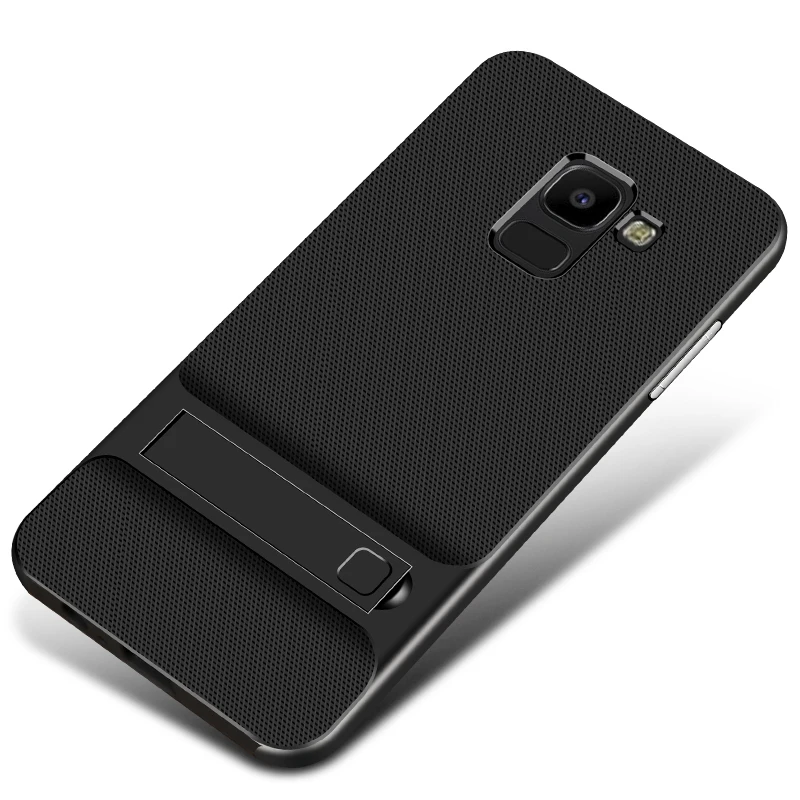 Royce Black Полное покрытие для samsung Galaxy J6/J6 Plus чехол Чехол 3D подставка TPU PC Гибридный 360 Защитный чехол на заднюю панель телефона J6+ J600 J6Plus - Цвет: Royce Black