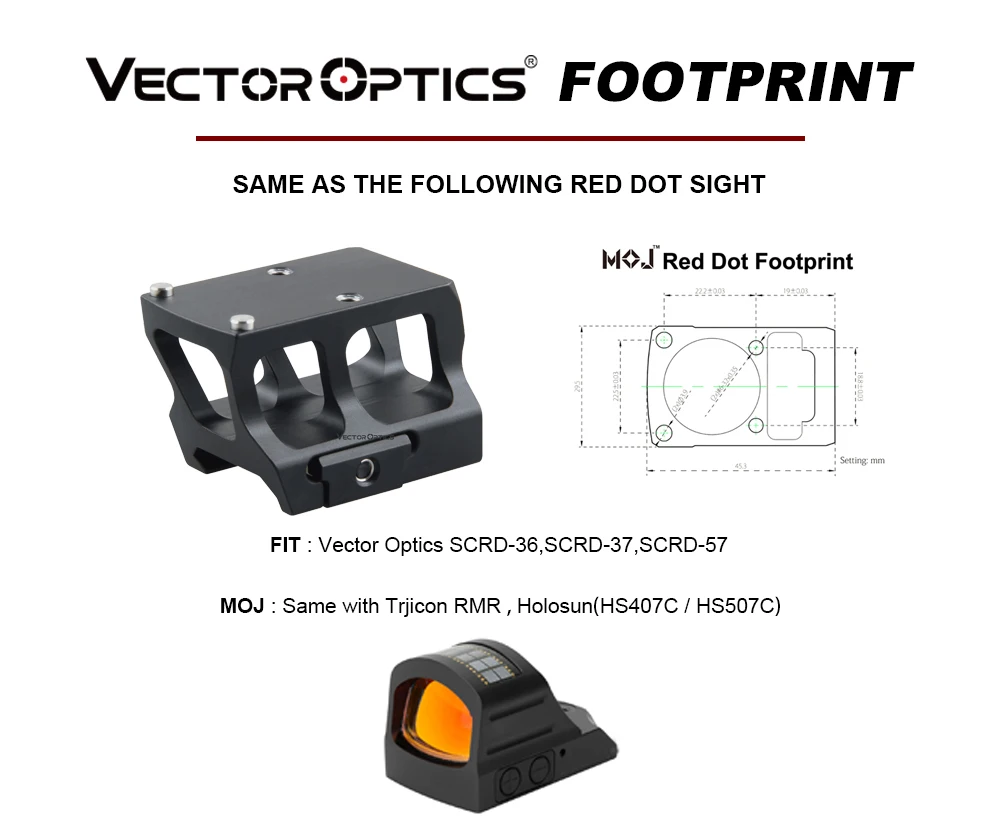 Векторная оптика MOJ красная точка консольный прицел Пикатинни крепление