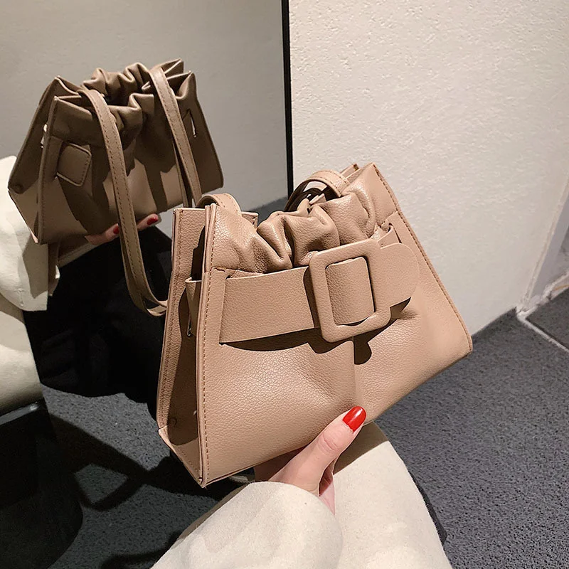

New French Fashion Fold Underarm Bag Simple Belt One Shoulder Handbag 2021 Autumn Winter Women Temperament Bag