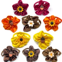 50100pcs fall pet supplies pet cat dog bow ties autumn dog collar pine nuts sunflower pet bowtie small dog grooming accessories