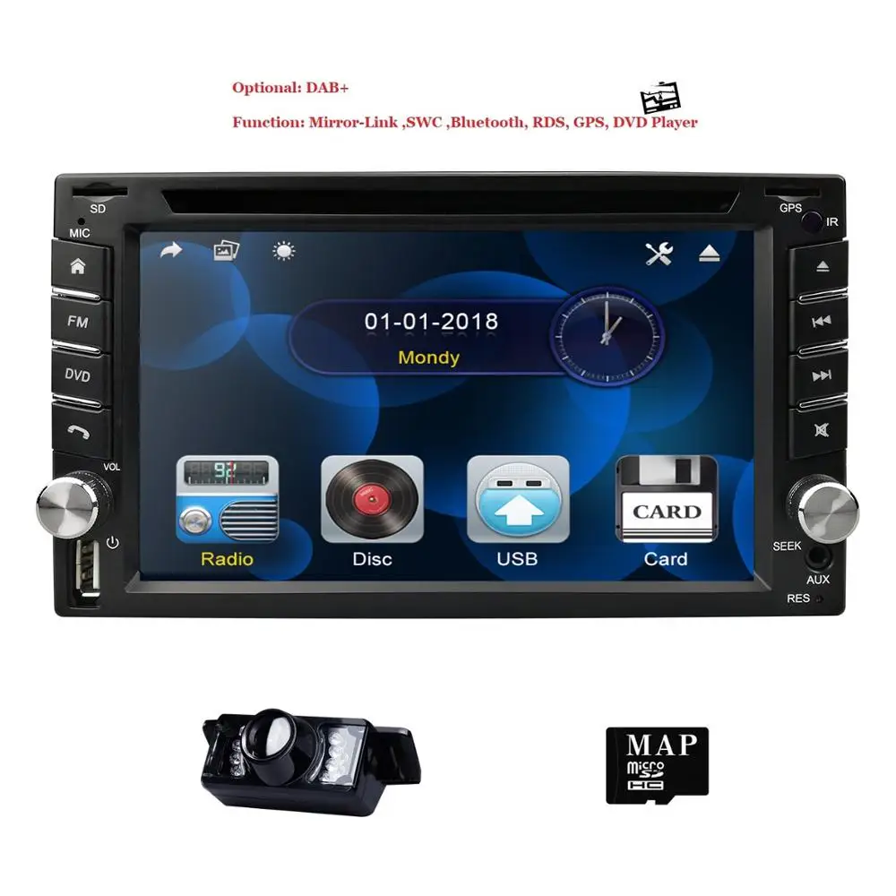 Автомобильный DVD-плеер универсальная двойная стерео-система с GPS Навигатором