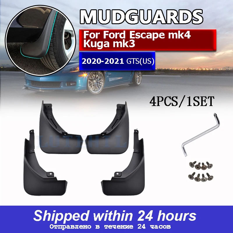 Guardabarros delanteros y traseros para coche Ford, aleta de barro para Escape mk4, Kuga, mk3, 2020, 2021, 4 unidades